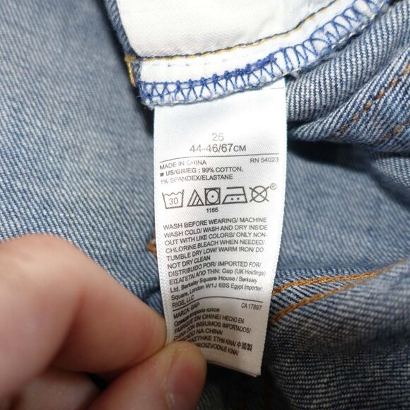 Gap Women's Best Girlfriend Cropped Jeans Size 26 Blue Mid Rise 25" Inseam Denim - Picture 6 of 9